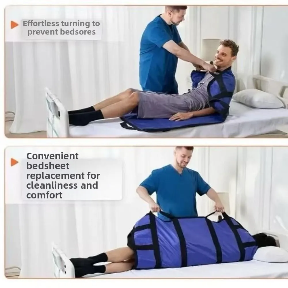 재사용 가능한 플립 오버 케어 패드 강화된 손잡이 방수 노인 회전 케어 패드 내구성 있는 나일론 직물 대용량