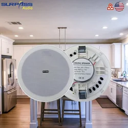 Home Background Music System 6 Inch 8ohm 15W Surround Sound Passive Audio passive Ceiling Speakers Loud for Roof Speakers Cinema