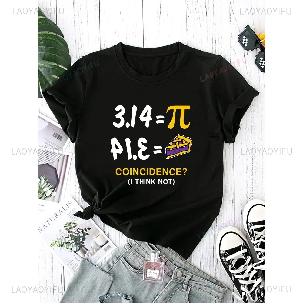 Camiseta feminina engraçada com estampa de fórmula matemática, álgebra, equação, casual, manga curta, verão, humor, macia, uso diário, streetwear, top