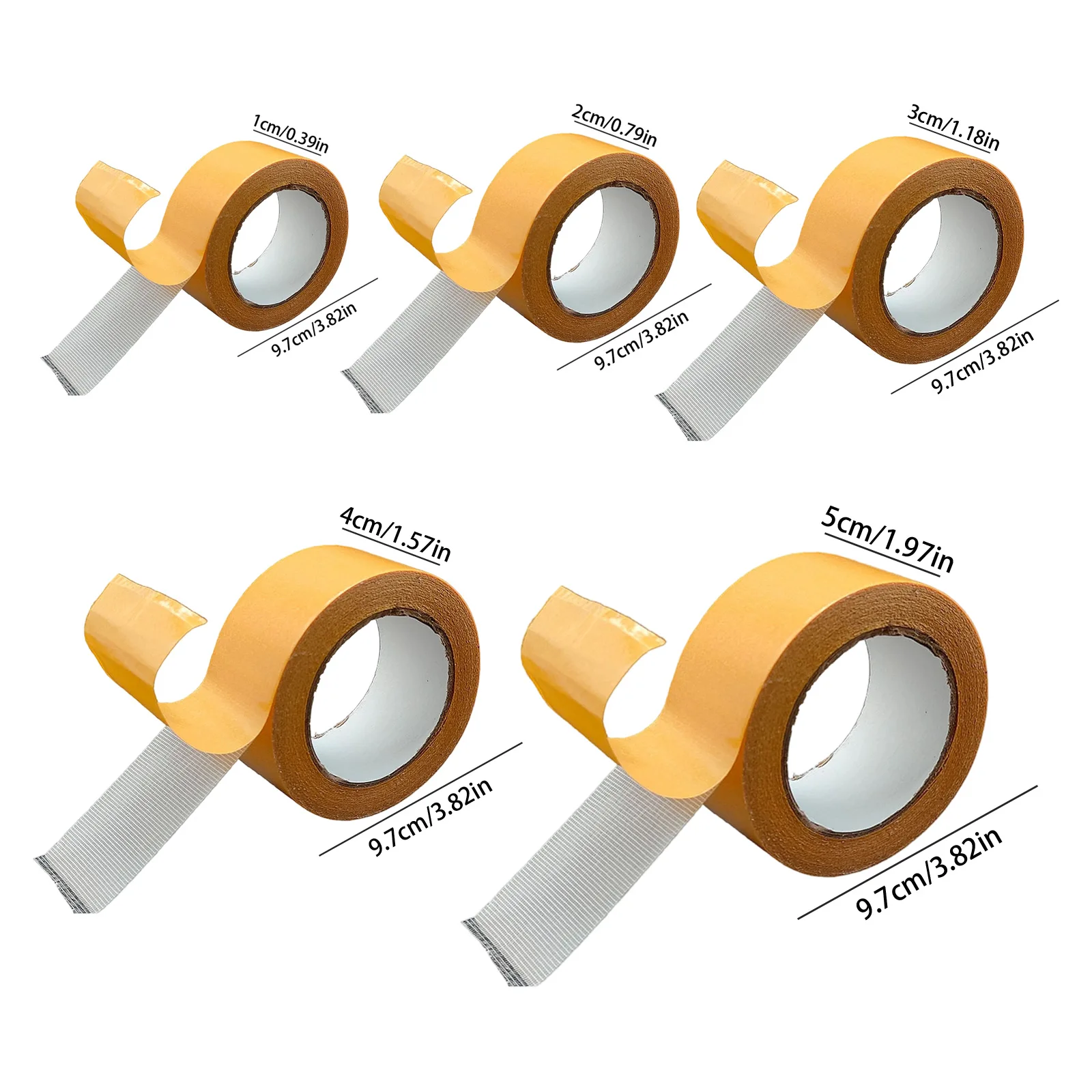 Heavy-Duty Double Sided Mesh Cloth Tape, 10 Meters Long/1/2/3/4/5 cm Wide, Strong Adhesive Tape for Carpet, Rugs and Flooring