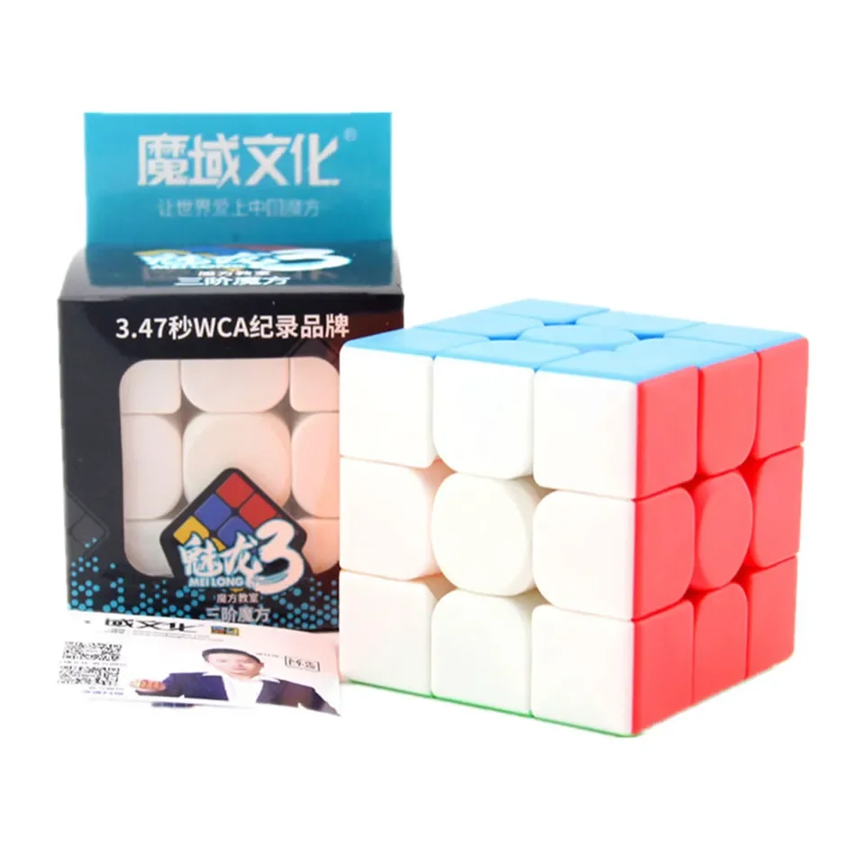 [Picube] MoYu MeiLong 3x3 Magic Speed Cube Puzzle Stickerless 3x3x3 Professional Cubo Magico Educational Kid Toys MeiLong 3x3