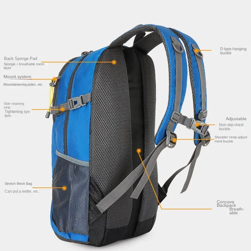 40L Large Capacity Casual Backpack Men/Women Waterproof Laptop Bag Hiking Sports Backpacks Cycling Travel Bags mochila backpacks