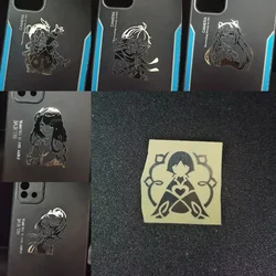 Game Impact Scaramouche 's Stella Fortuna Stickers 3D Aluminum Metal Car Emblem Badge Alloy Tail Decal Phone Styling Decor