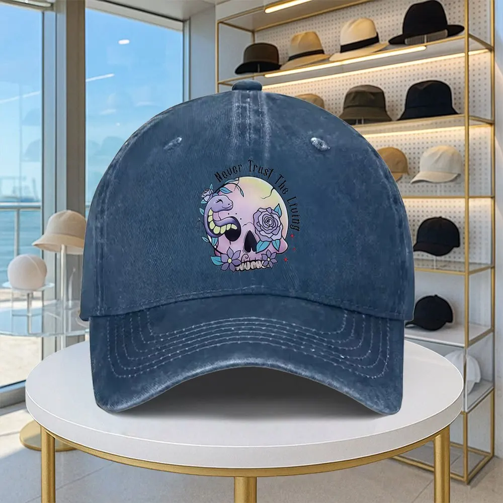 Retro Baseball Cap with Adjustable Fit & Geometric Print - Lightweight Suitable for Seasons, Urban Style Hat, Bend Brim