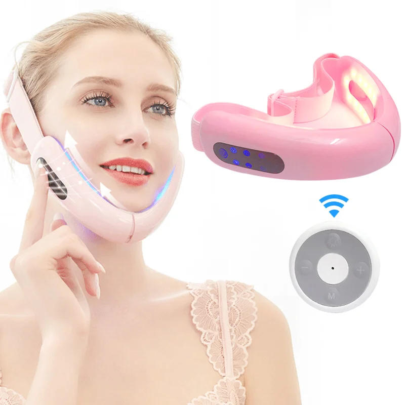 LED Photon Therapy Facial Lifting Device Face Slimming Vibration Massager Double Chin V-shaped Jawline Cheek Face Lift Beauty