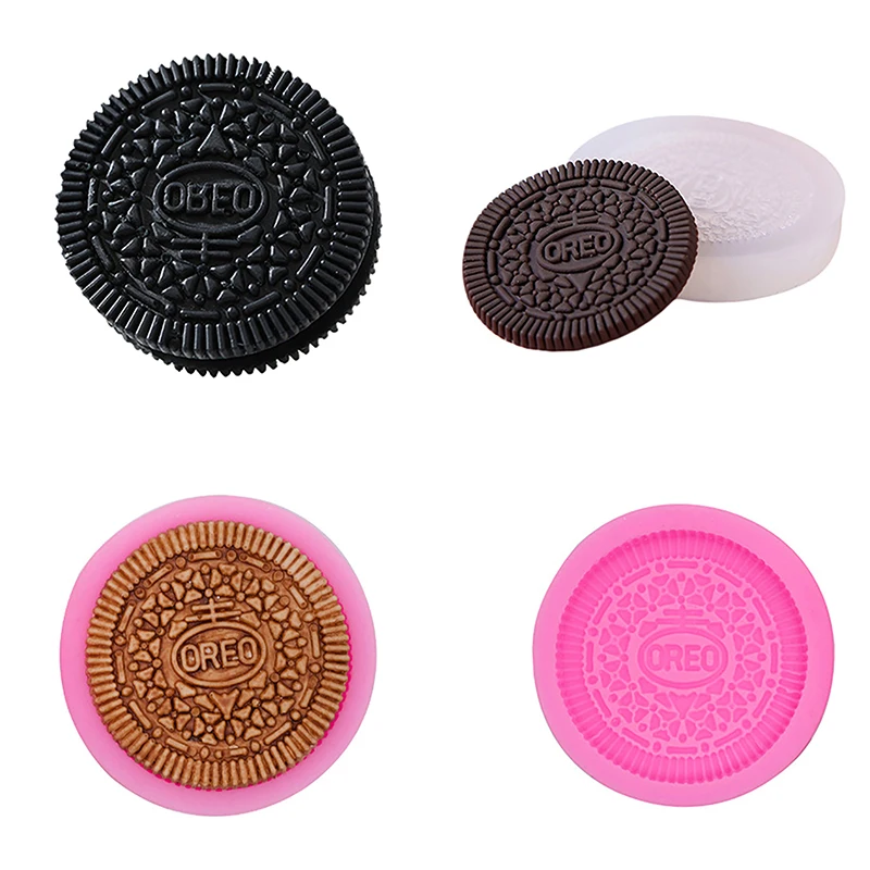 Silicone OREO Cookie Molds Kitchen Baking Chocolate Fondant Cookie Moulds DIY Party Dessert Supply Gift Craft Cake Decoration