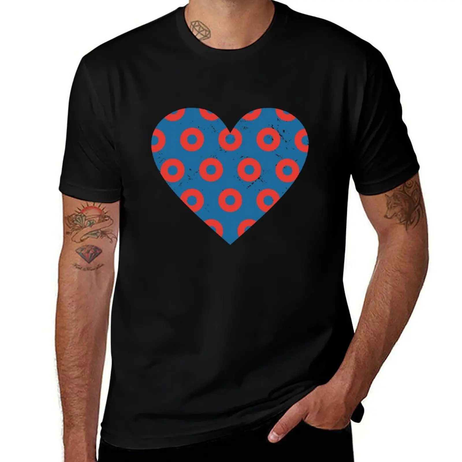 Phish Fishman Donut Heart T-Shirt luxury designer Blouse vintage t shirts fashion shirts mens designer clothes