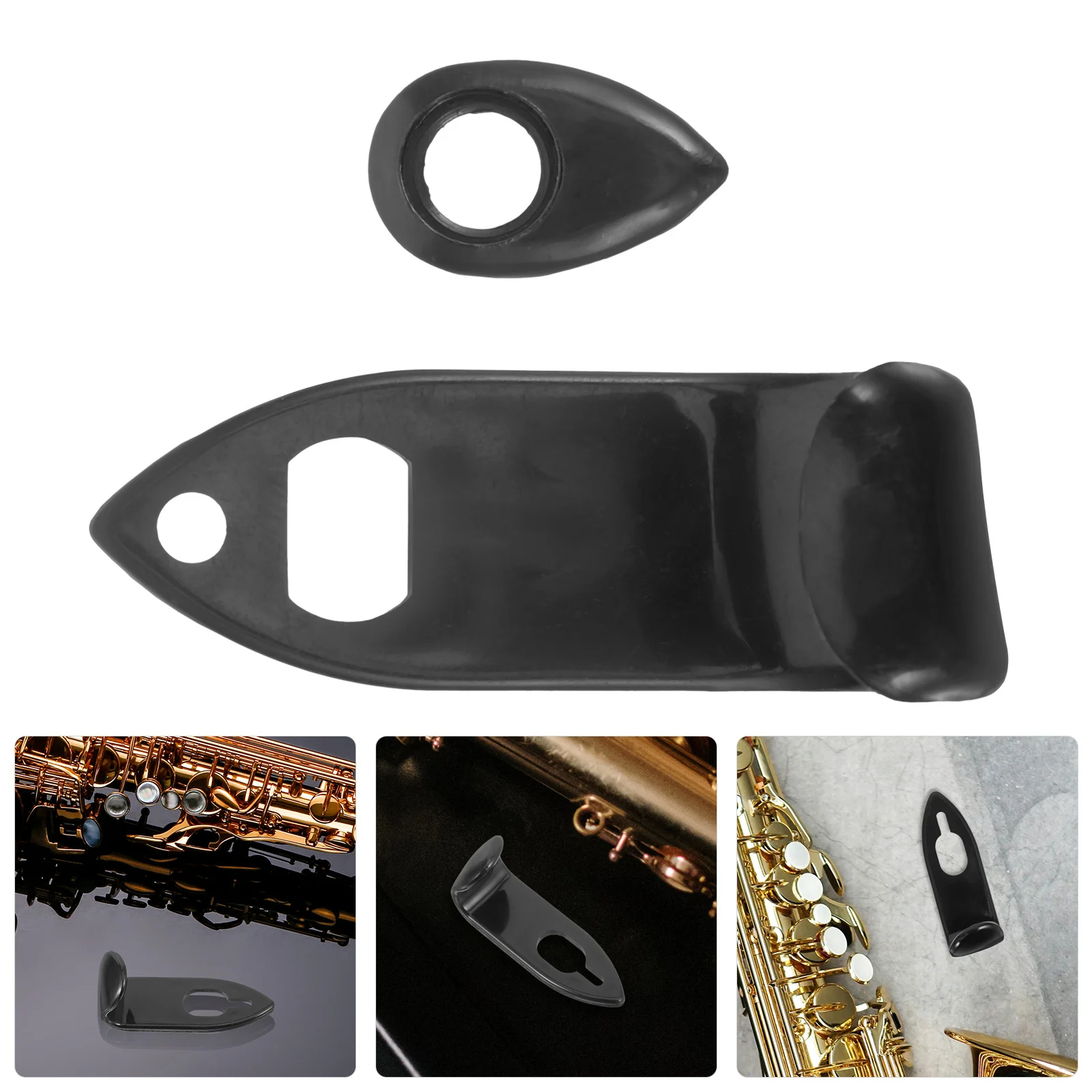 

Saxophone Thumb Rest Hook Strong Material Multi-Functional Design for Alto Tenor Saxophone Player Comfortable Use