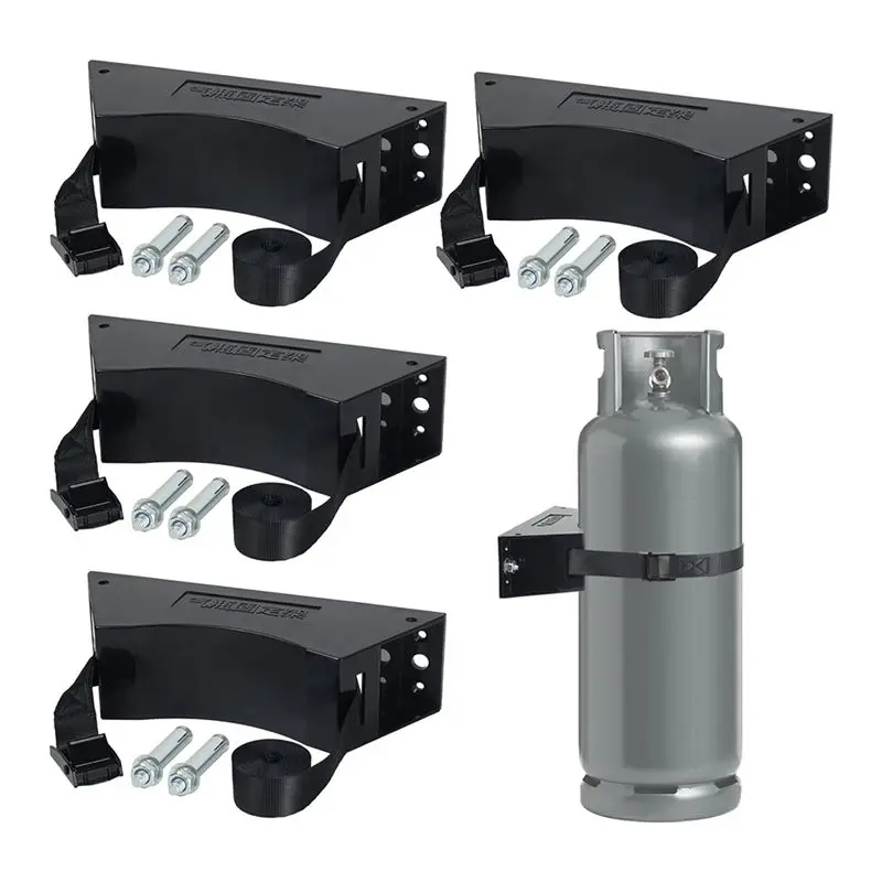 

VEHO-4 Piece Propane Tank Holder Propane Tank Holder 4-12 Inches, For Mounting Various Cylinders A