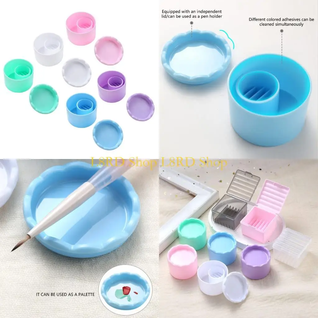 L8RD Multi Callment Art Brush Washer พร้อมฝาปิดสำหรับ Salon Studio ใช้บ้าน