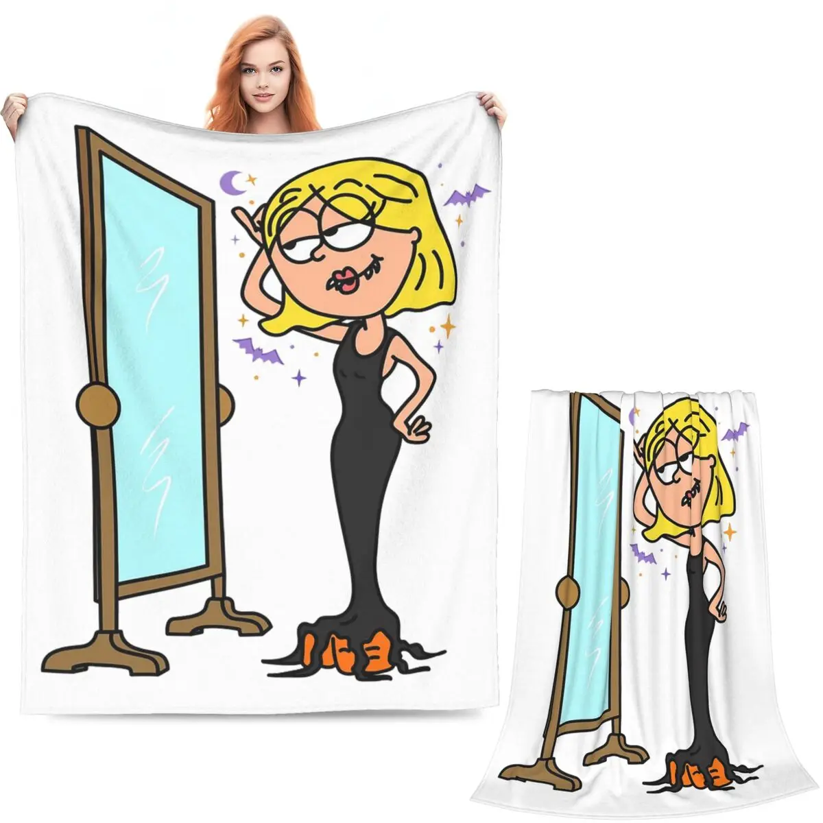 Lizzie Mcguire Cartoon Blanket Soft Warm Flannel Throw Blanket Cover for Bed Living room Picnic Travel Home Couch
