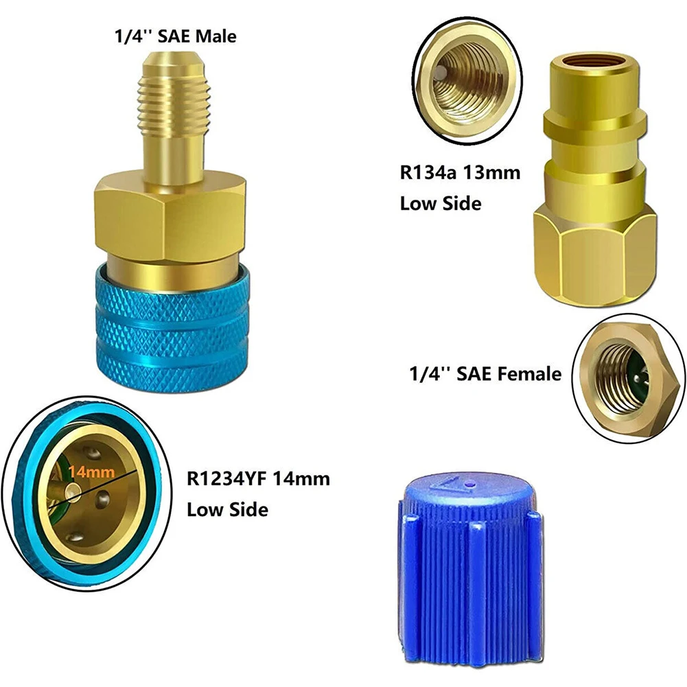 For R1234YF Quick Connect Adapter Kit Supporting AC Diagnostics Charging and System Recovery for Professional Use