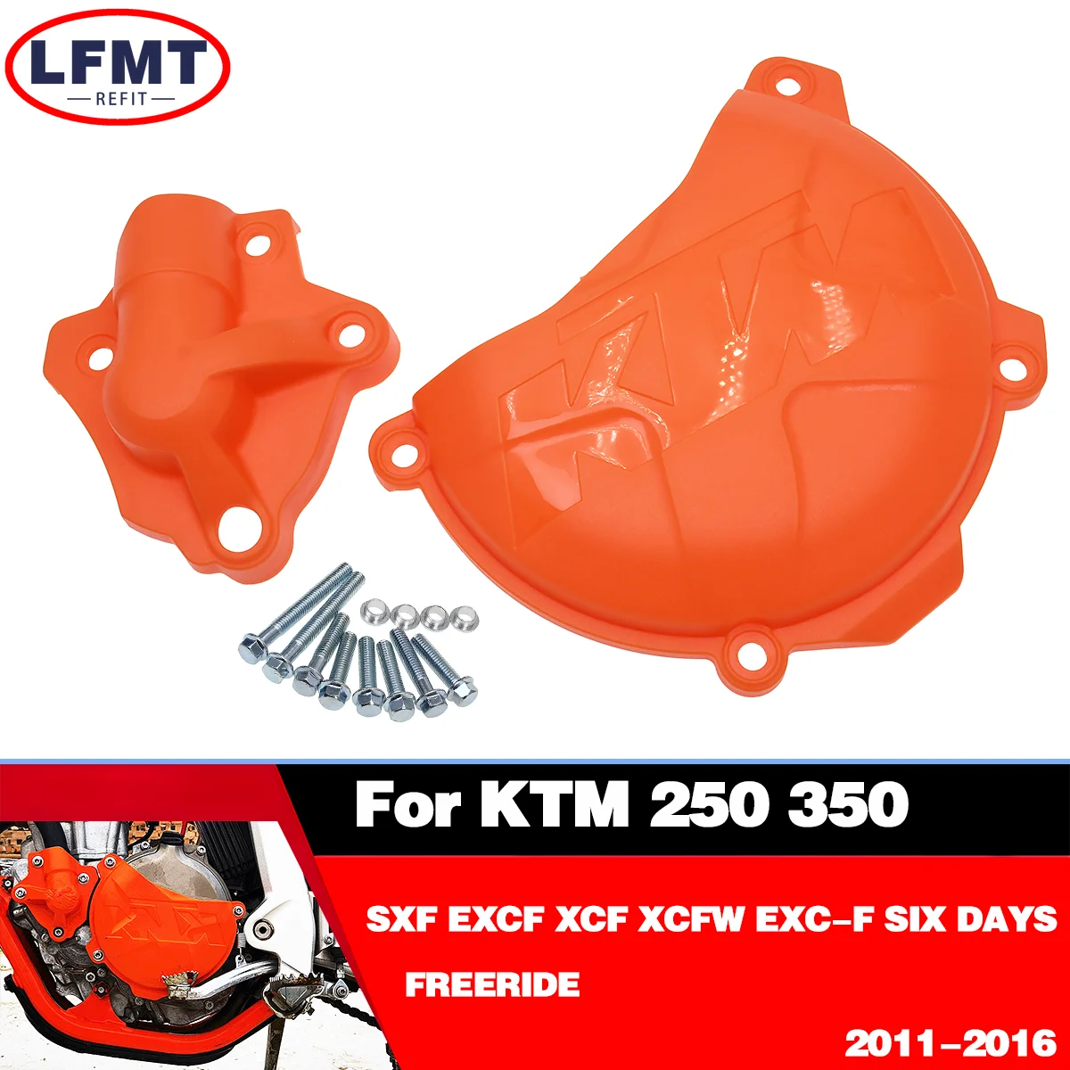 KTM 250 350 모토크로스 부품 클러치 커버 보호 커버, 워터 펌프 커버, 보호대 SX-F EXC-F XCF XCF-W FREERIDE 2011-2016