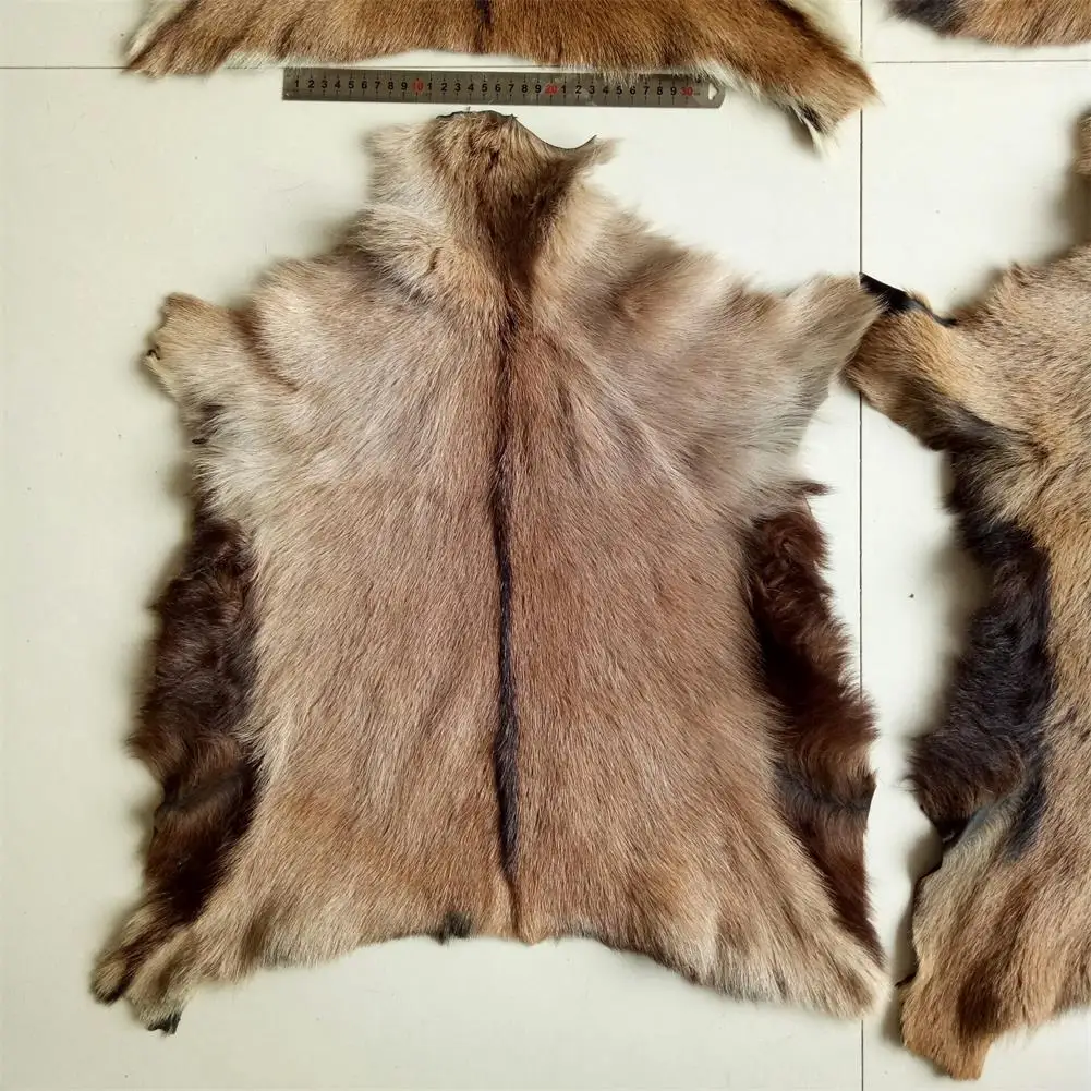 Imagem -02 - Real Antelope Fur Pelt Couro de Ovelha Pele de Pele Schaffell para Roupas Bolsas Cachecol Acessório Artesanal Peças Set