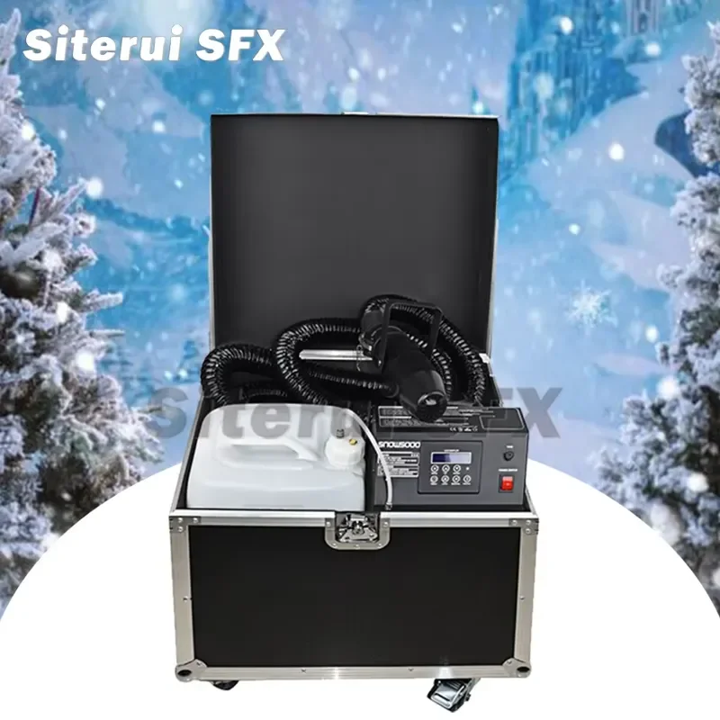 SFX Theater Snow Machine Artificial Waterproof Snowmaker Spraying Snow Stage Large Outdoor 10m Hose Quiet Stainless