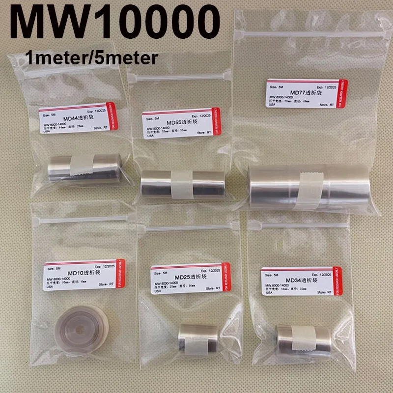 

Лабораторный мешок для диализа с дистанционным управлением от регенерированной целлюлозы MW10000 MD25/34/44/55/77 мм