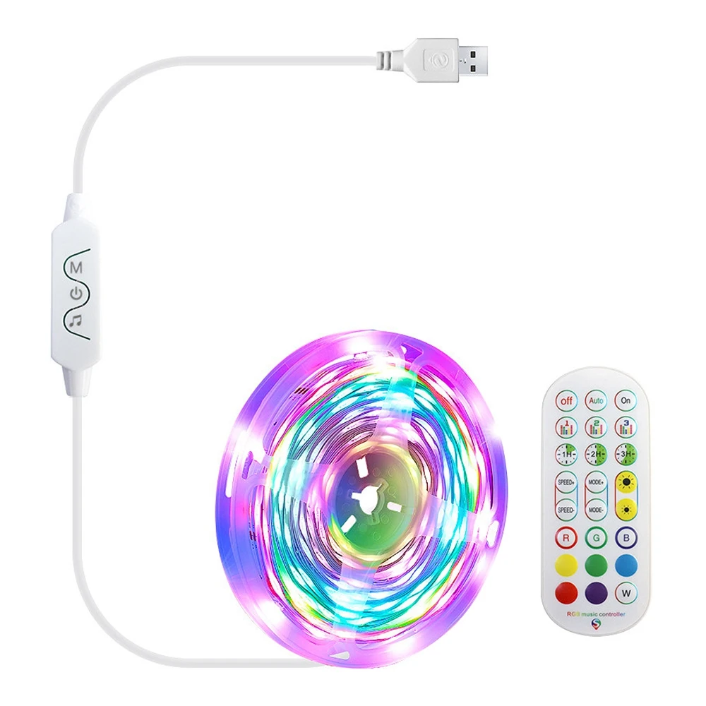 

LED Strip Light USB 5V Music Sound Control Led Symphony Bluetooth APP Marquee Light with Remote Control-5M 70 Lights