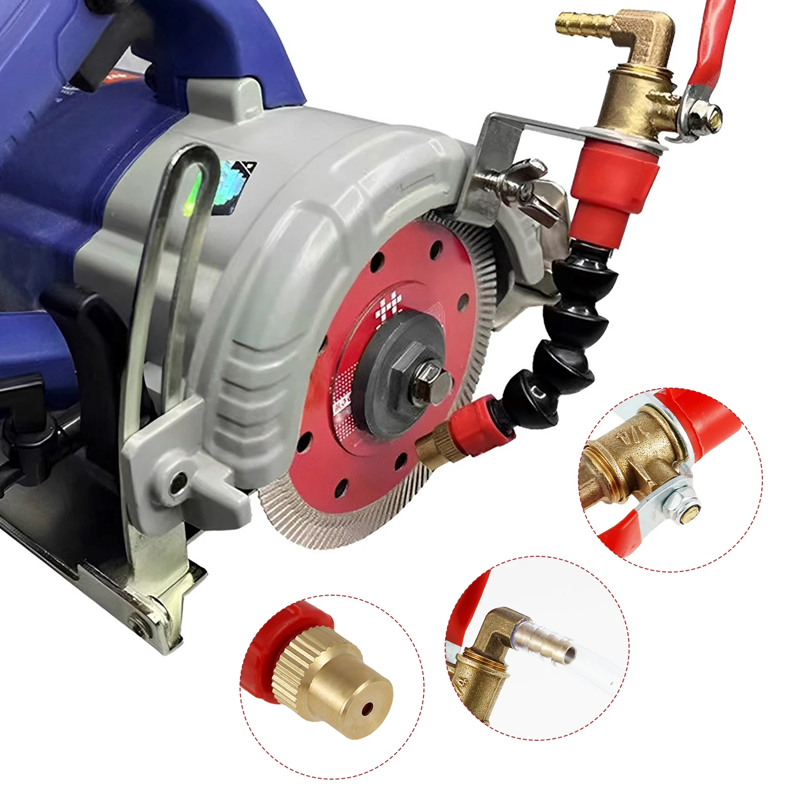 Boquilla de sistema para nebulización de refrigerante, eliminador de polvo a prueba de polvo, rociador de agua para máquina cortadora de azulejos y ladrillos de mármol, cortador amoladora angular