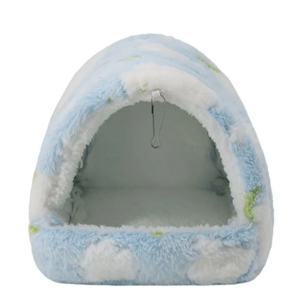Neues hängendes Plüsch-Papageiennest, warme Baumwolle, großes Fassungsvermögen, gefüllte Vogelhütte, weiches Zelt-Design, Meerschweinchen-Nest für den Winter. – Detail 5