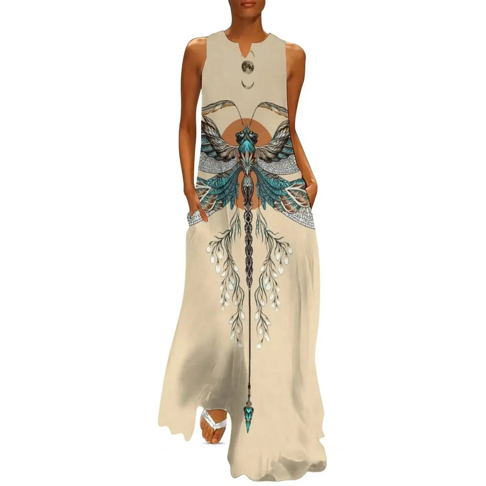 

Dragon Fly Tattoo Long Dress womens clothing evening dress ladies Prom gown luxury evening dress woman for wedding