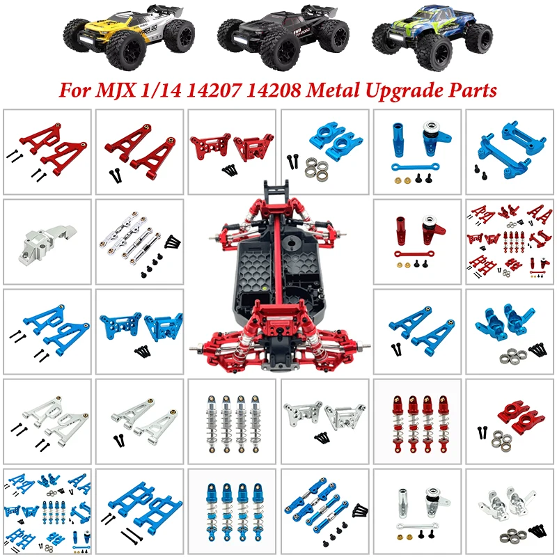 MJX HYPER GO 1/14 14207 14208 Ferngesteuertes Fahrzeug, Metall-Upgrade-Teile, Schwingarm, Lenkbecher, Aufhängungssystem, Lager, Getriebe