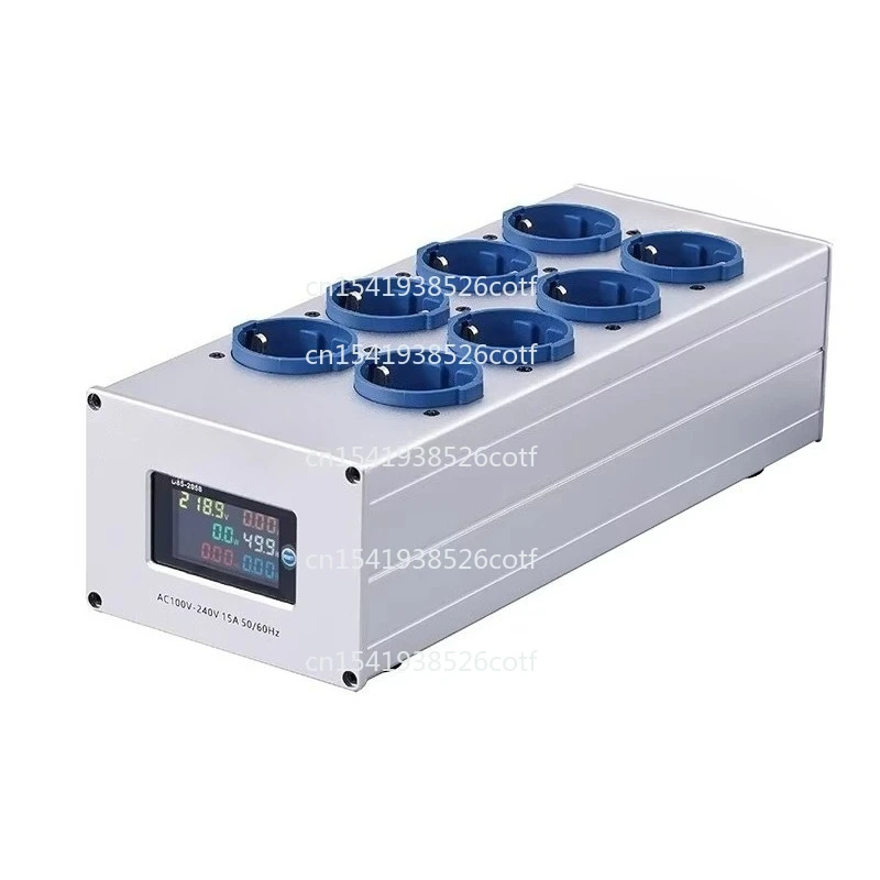 Filtro de Energía Estándar Europeo TP80, Purificador de Energía de 8 Puertos EU, Enchufe Dúplex con Filtración de 2 Etapas