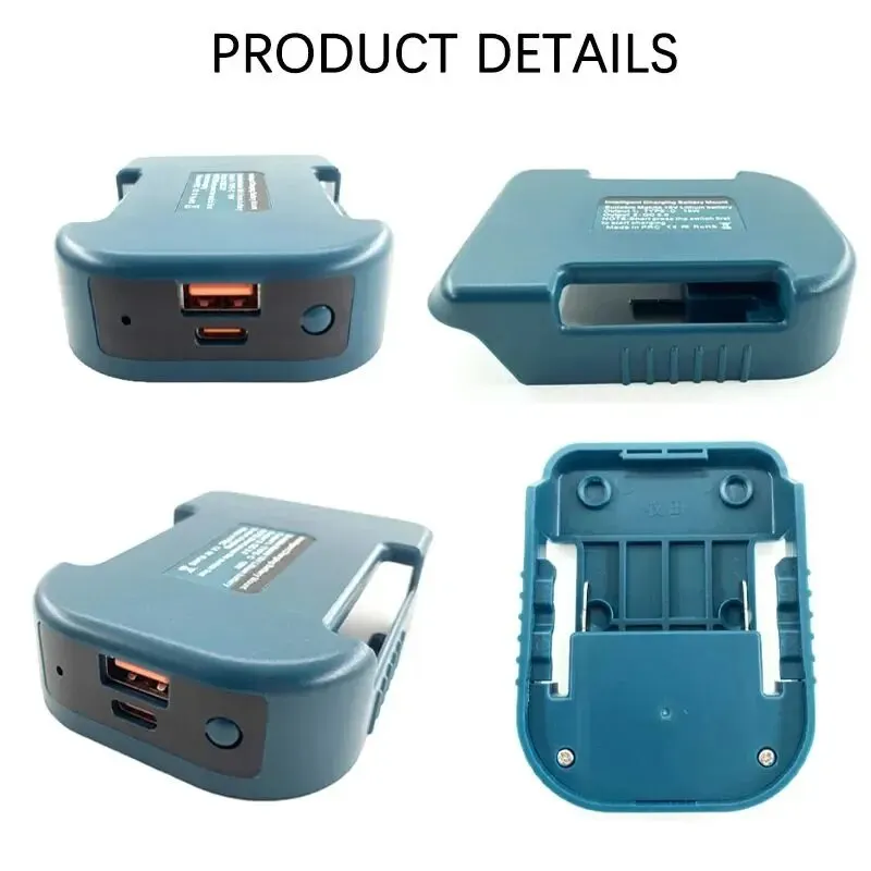For Makita 18V With USB With Type-C Battery Holder For Makita 18V Battery BL1840 BL1850 BL1860 Charger Adapter Fast Charging - view 6
