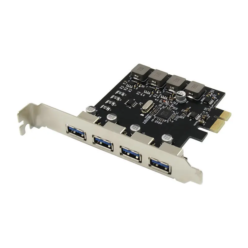 PCIe to 4-port USB3.0 Conversion Card PCI-e USB3.0 Expansion card VL805 chip without external power supply