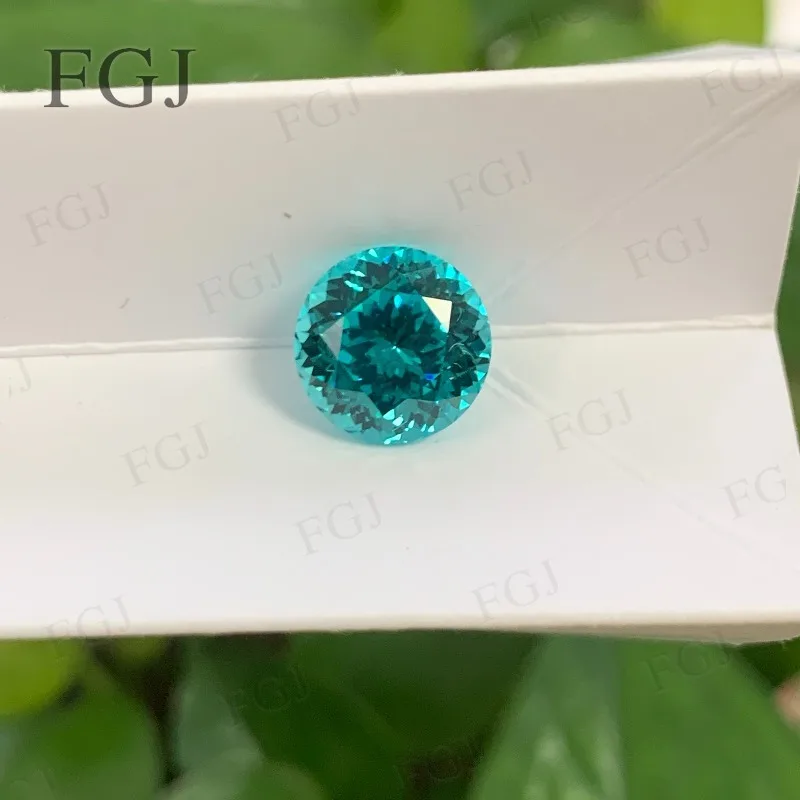 

Круглая форма, выращенная в лаборатории параиба, свободный драгоценный камень, сертификат AGL, на выбор для свадьбы, обручальные кольца, кулон, ювелирные изделия, дизайн «сделай сам»