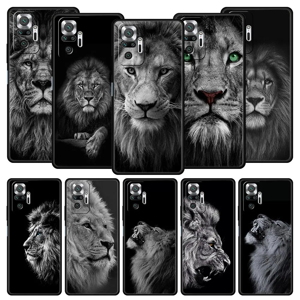 Lion Wild Animals Phone Case For Xiaomi Redmi Note 13 12 5G 11 10 Pro Plus 4G 9S 9 8 7 9T 13C 10C 9C 9A Soft Silicone Cover