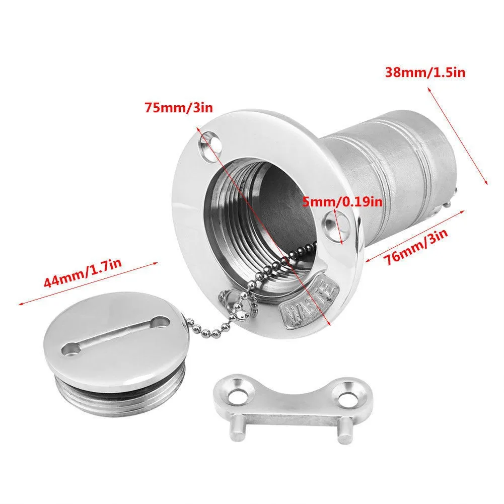 Marine Yacht Hardware Accessories, Stainless Steel Castings, Fuel Tank Cover, Gas Filling Port 38mm