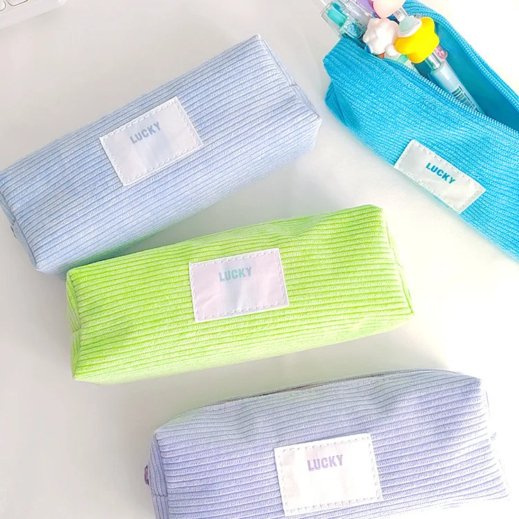 1 Pcs Kawaii Pencil Case Cute candy color Pencil Box Pencilcase Pencil Bag School Supplies Stationery