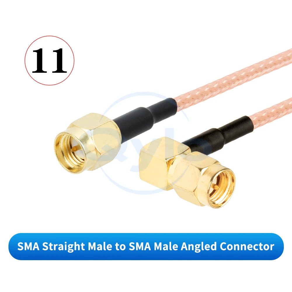 (1 pcs) SMA Elbow Extension Cable SMA Male to Female Adapter Cable RG316 Antenna Adapter Cable 0-6GHz RF Cable