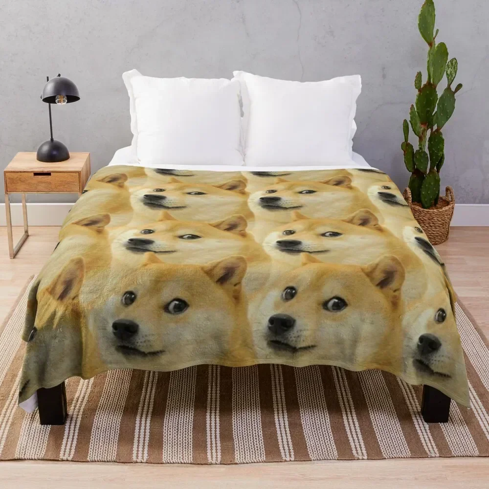 

Doge collage Throw Blanket Cozy Home Blanket Gift for Christmas Holiday