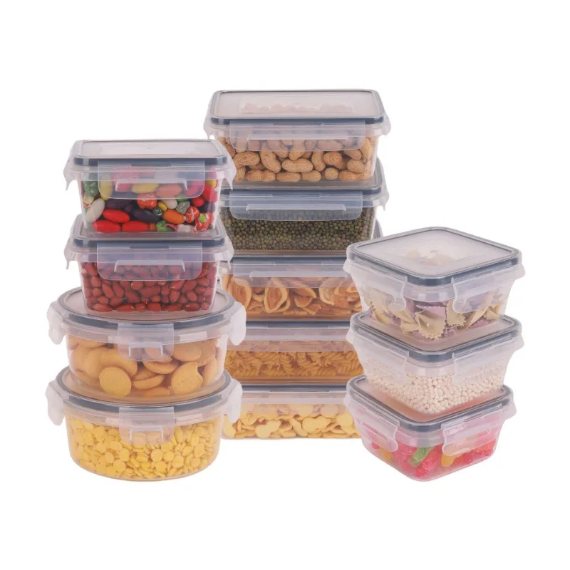 Kitchen Food Containers 12pcs-set,BPA FREE Lunch Box Sugar Cereals Storage Container