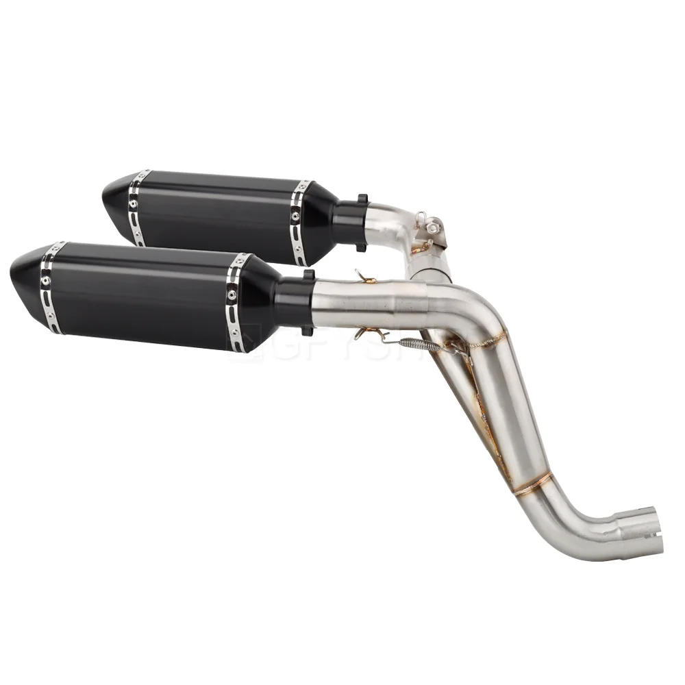 For Triumph Speed Triple 2011-2015 Speed Triple 1050 / R Escape Slip-on Motorcycle Exhaust Muffler With High Level Mid Link Pipe