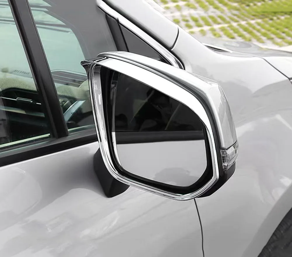 2021 2022 2023 For Toyota Sienna ABS Chrome Car Side Door Rear View Mirror Sun Rain Visor Cover Decal Frame