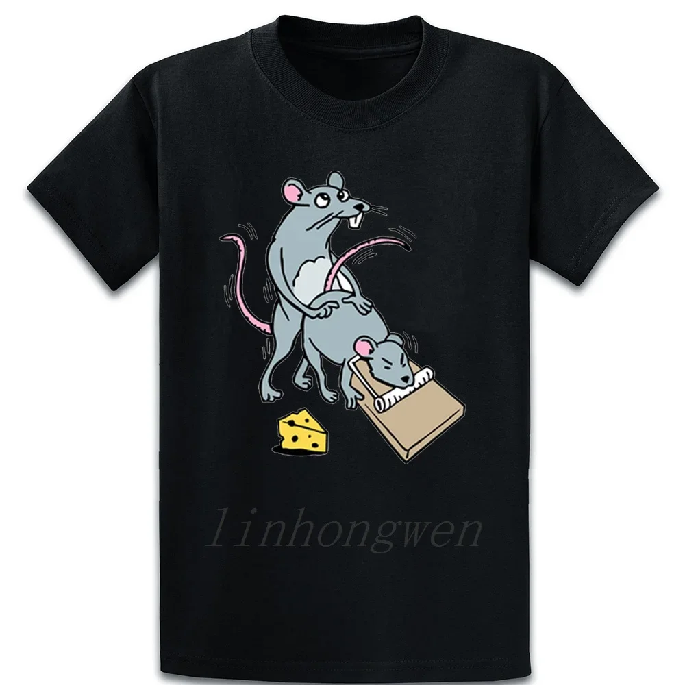 Mouse Screwing A Mouse In A Mousetrap Funny Joke T Shirt Cotton Family Graphic Plus Size 5xl Funny Personalized Trend