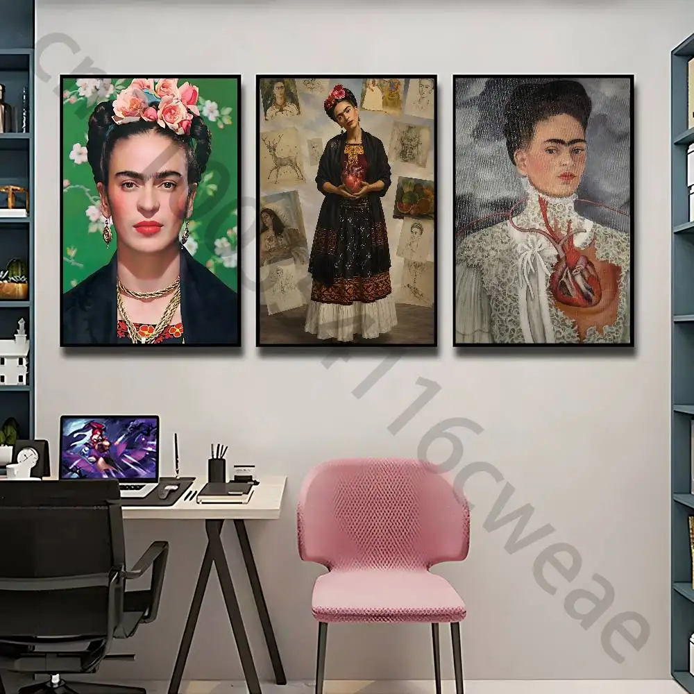 Fashion F-FridaS-S K-Kahlo Wall Art Poster Print Wall Decor for Living Room Bedroom Home