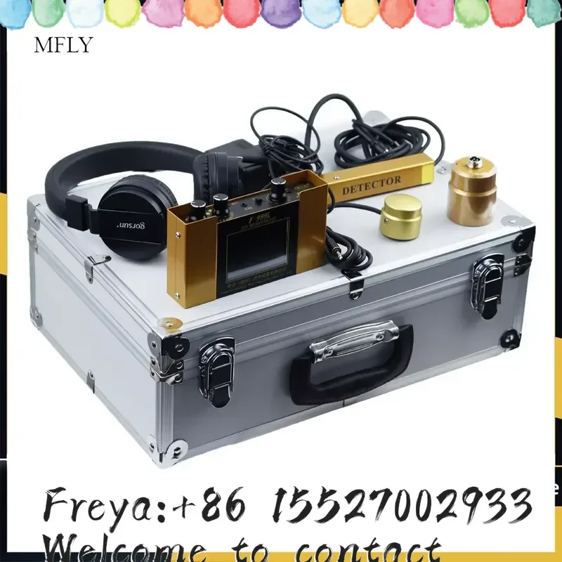 F999L High Precision Electronic Leakage Detector Water Pipe Scope Water Leak Industrial Underground Pipeline Leakage Detector