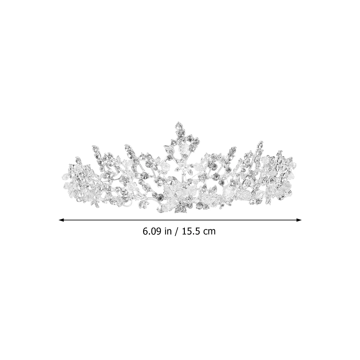 

Crystal Glass Diamond Crown Hair Hoop Rhinestone Wedding Decor Princess Travel Bridal Accessories