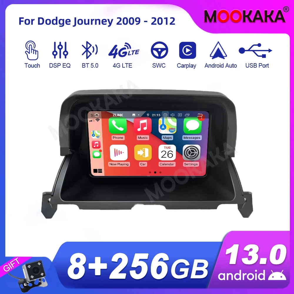 For Dodge Journey 2009 - 2012 Android Car Radio 2Din Stereo Receiver Autoradio Multimedia Player GPS Navi Head Unit Screen