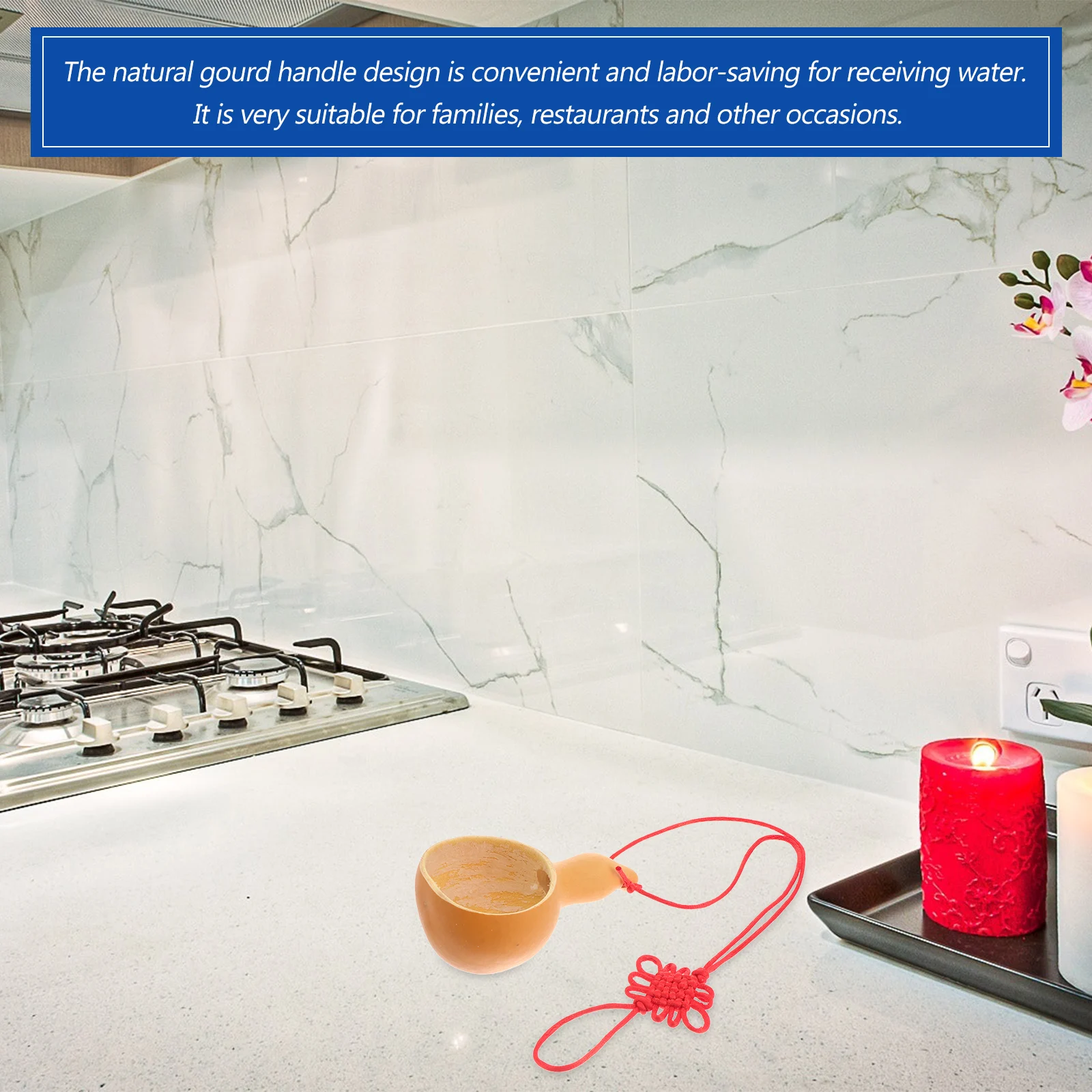 

Gourd Craft Natural Gourd Water Scoop Large Capacity Kitchen Ladle For Cleaning Vegetables Fruits Multipurpose Household Water