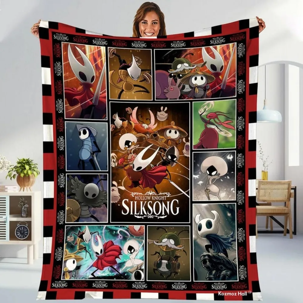 Hollow Knight Silksong Blanket many sizes 2D print hornet hollow knight silk song thick fleece sofa bed cozy passion