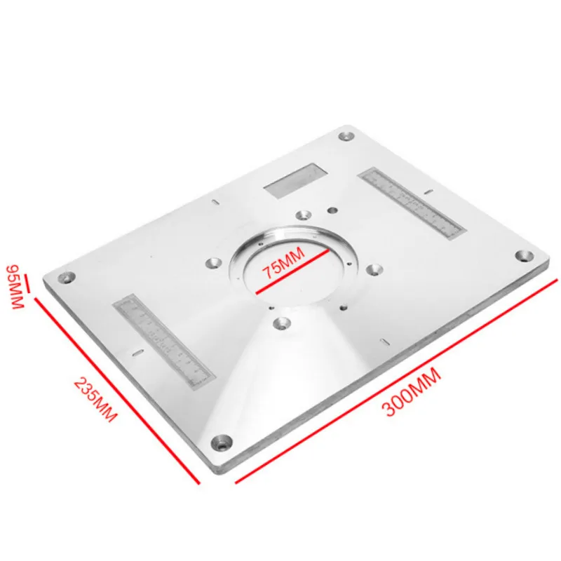 Máquina Eléctrica de fresado de madera, mesa de guía de placa abatible, enrutador de aluminio, placa de inserción para banco de trabajo de