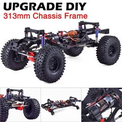 AUSTHOBBY-Chassis de Transmissão com Eixo Portal Diferencial, Peças de Carros RC, 2 Velocidades, 313mm, Traxxas TRX-4, 1:10 Crawler