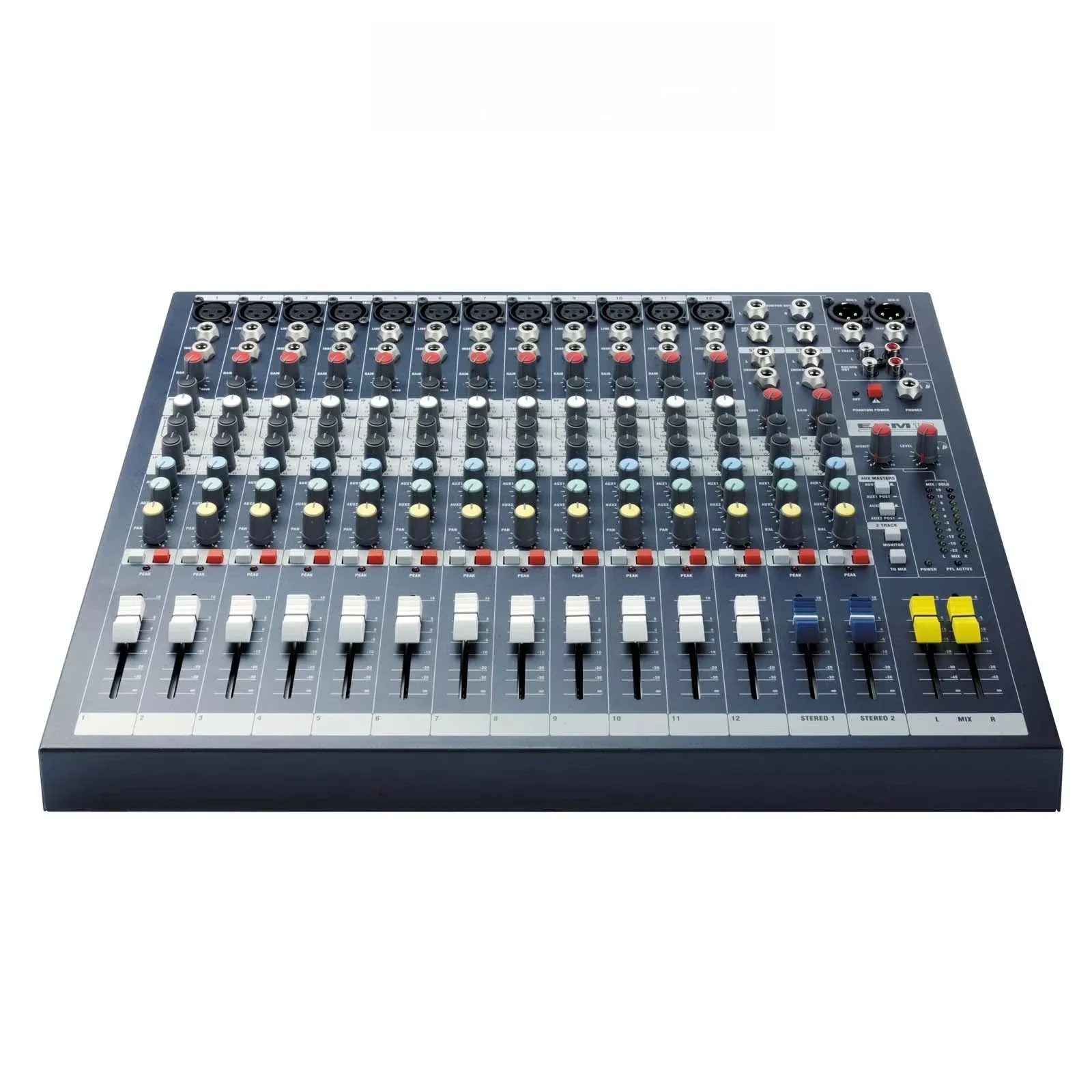 

EPM8/EPM12 Professional 8/12 Channels Audio Mixer 48V Phantom USB Multi Purpose Mixing Console DJ For Recording/Live Show