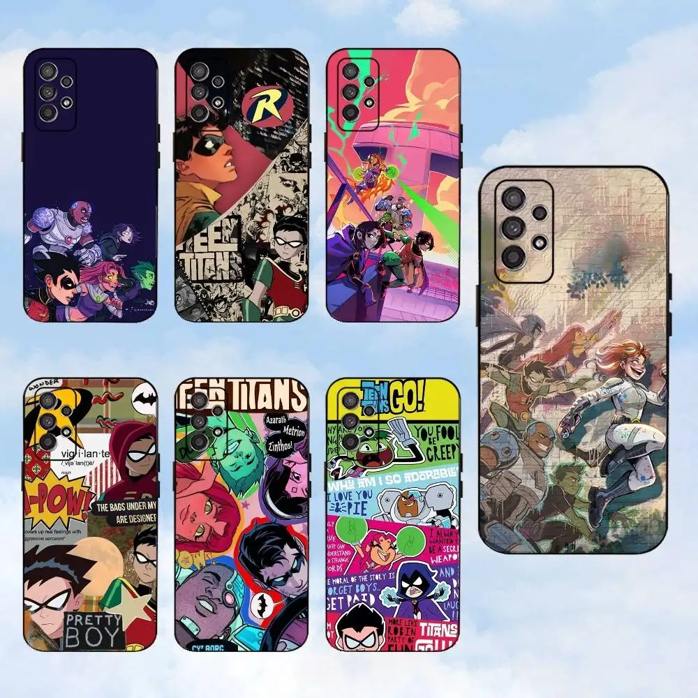 

Teen R-RobinS T-Titans Go Phone Case For Samsung S25,S24,S23,S22,S21,S20,S10,Ultra,Plus,Lite,FE,Soft Silicone Black Cover