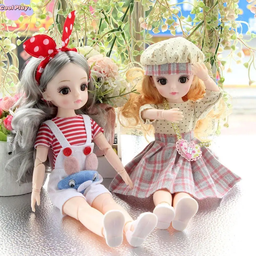 DIY Toy Spherical Joint 30cm Anime Bjd Doll with Clothes 3D Eyes 1/6 Bjd Dolls Dress Up Cute 30cm Articulated Toys Children Toys