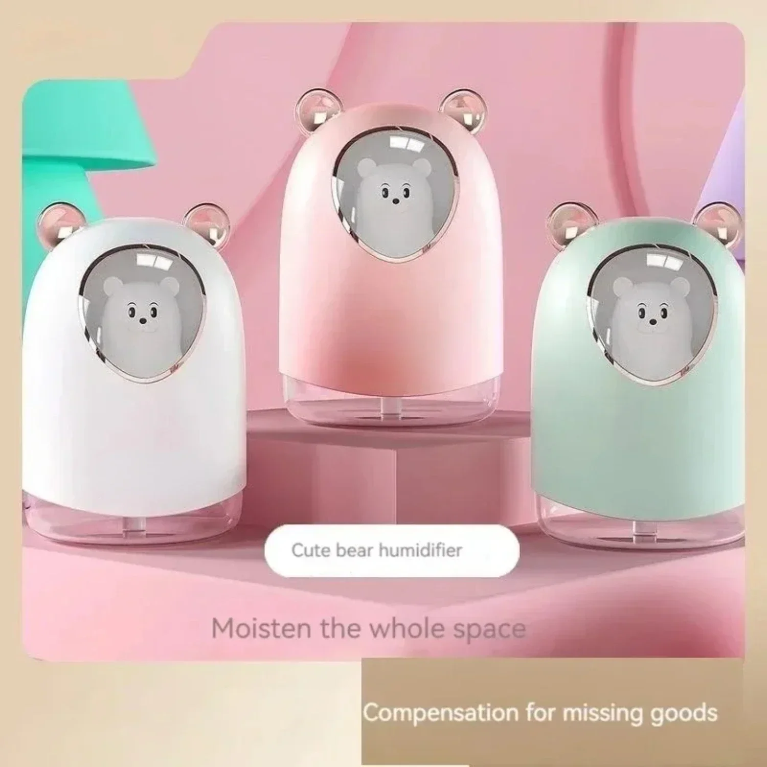 Mini purificador de aire USB para coche de mascotas, innovador y compacto, compañero de viaje Ideal, humidificador de escritorio Adorable con bonito diseño para